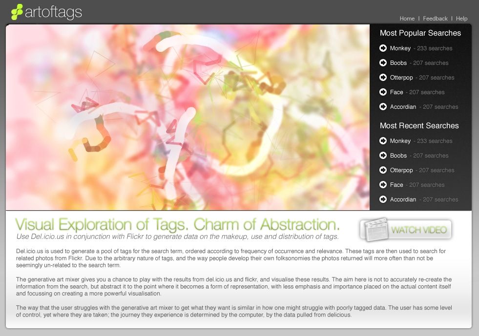 The Art of Tags about page.