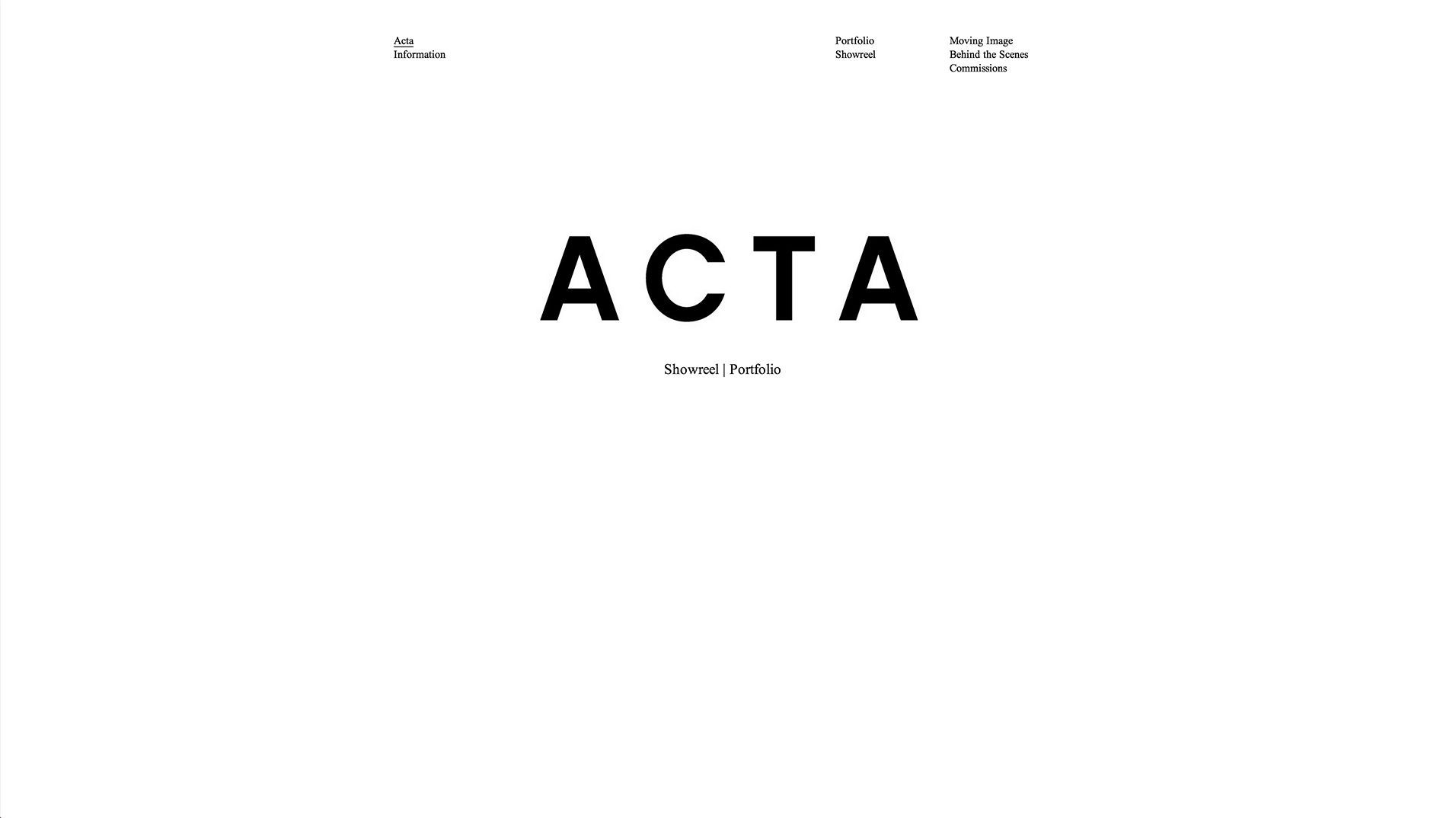 Acta Film project screen.