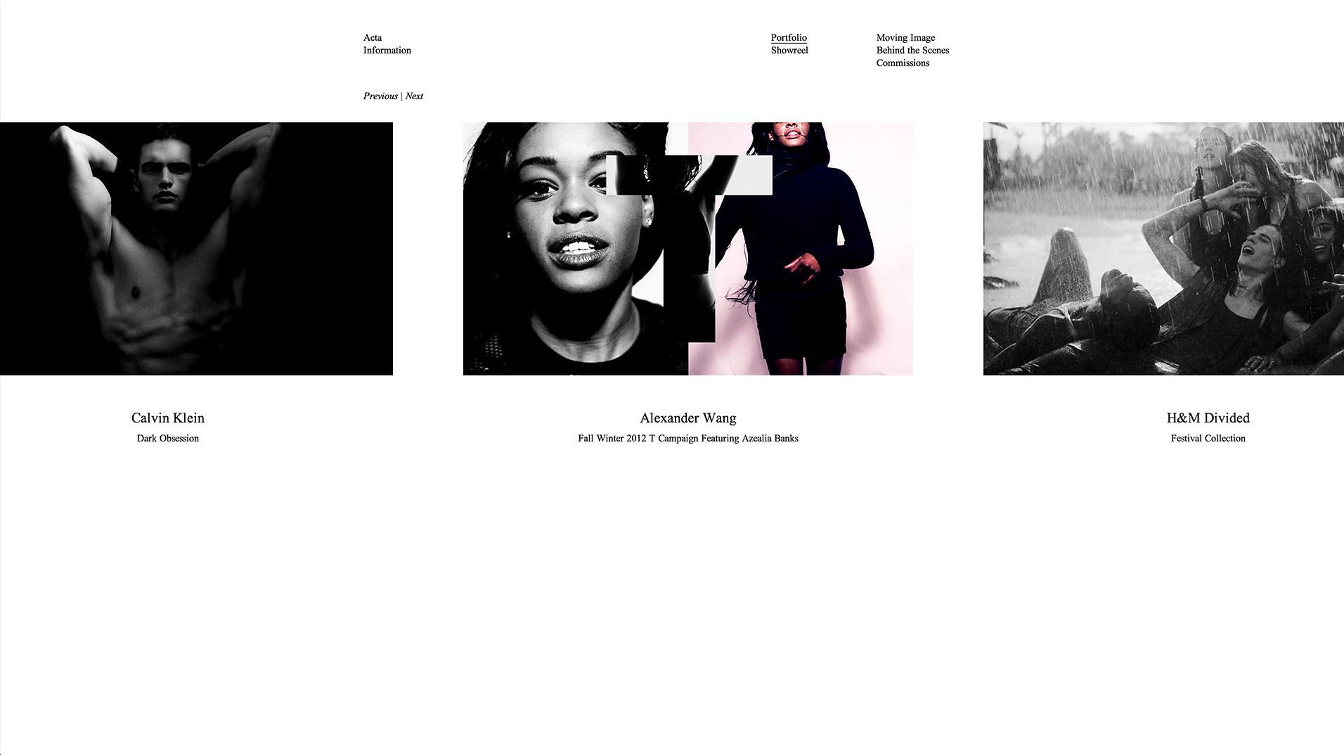 Acta Film project screen.
