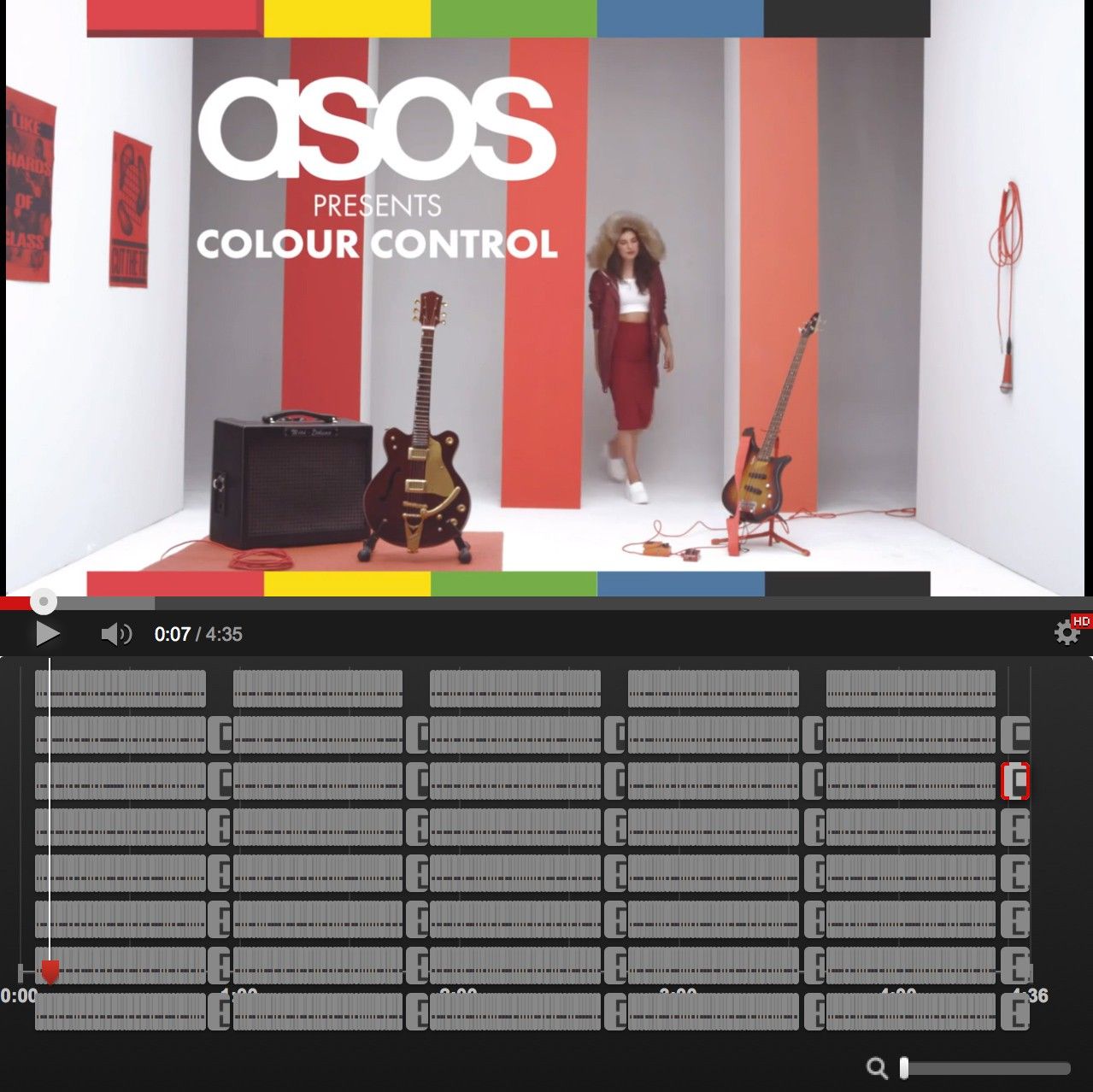 A colour-control screen from the Vice ASOS project.