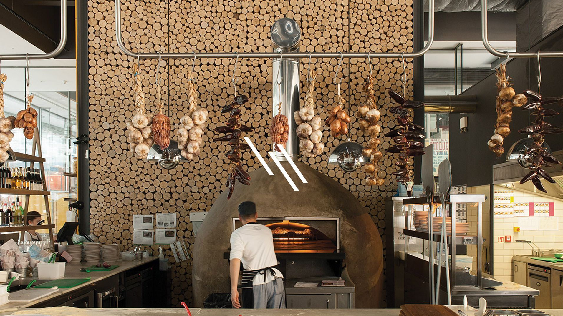 The interior of a restaurant represented in the Bruce Gillingham Pollard property portfolio.
