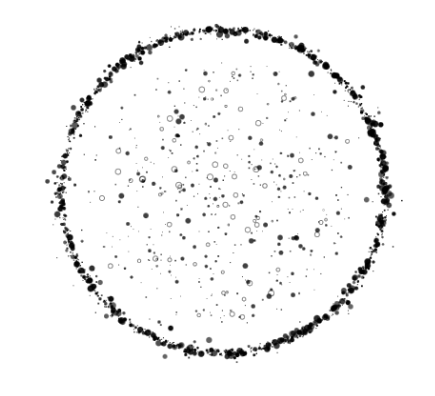 A ring of scattered ink-like dots, the Delicious identity mark.
