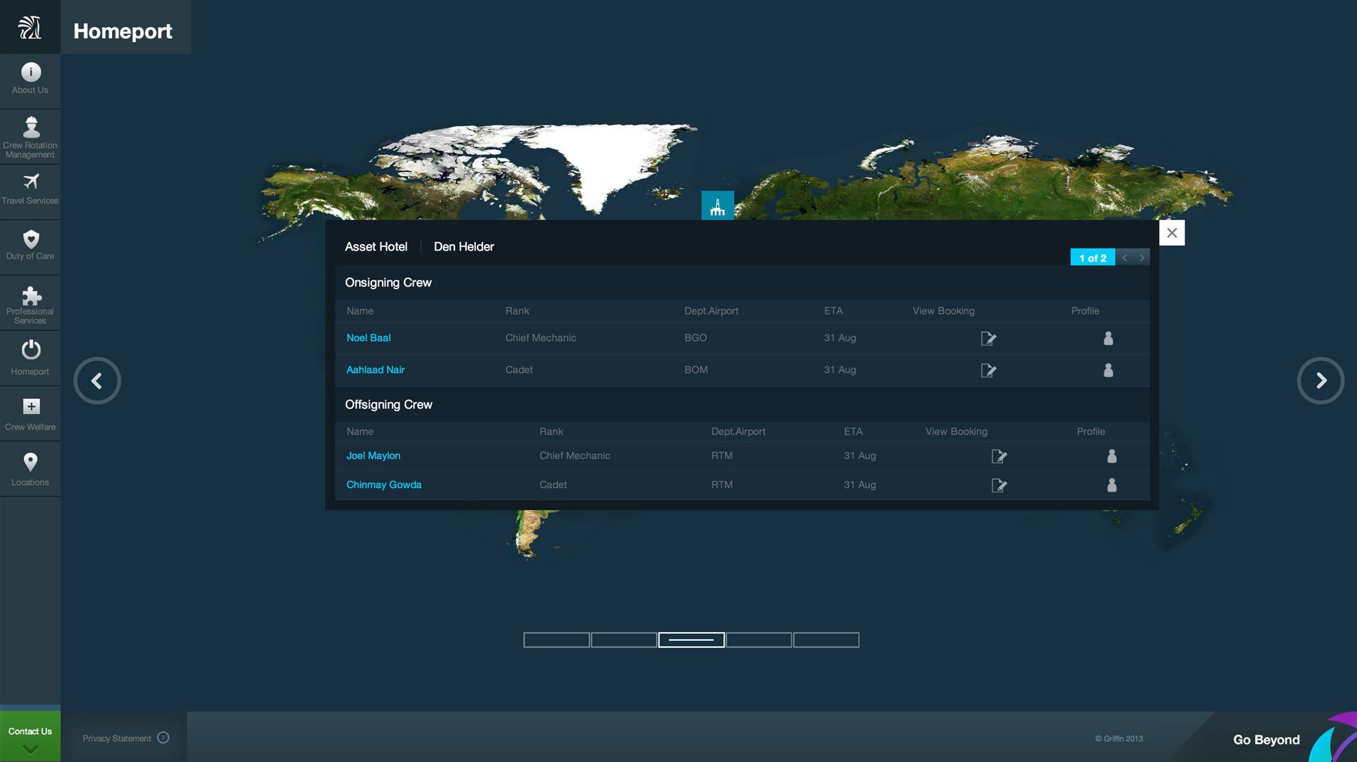 Griffin Global Group project screen.