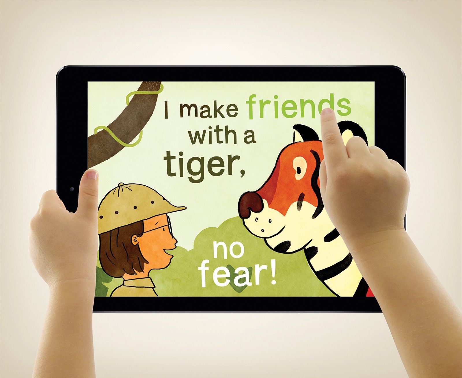 An alternative illustrated Olive app screen.