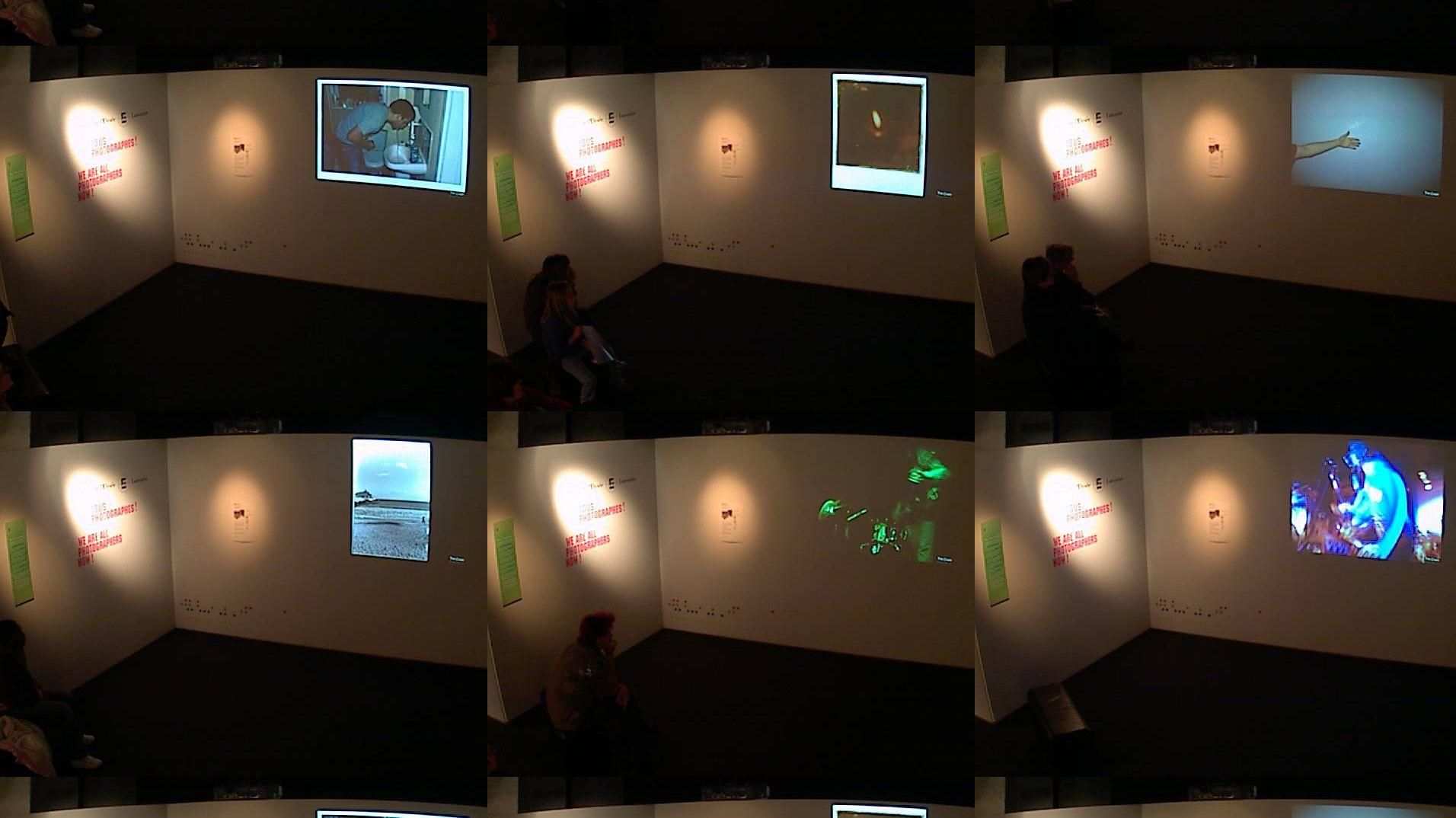 A projected photograph from We Are All Photographers Now displayed in the exhibition space.